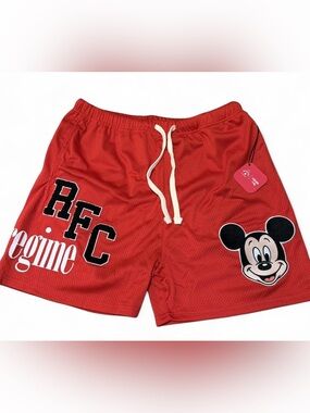 Men's Civil Regime x Mickey Mouse Mesh Shorts Medium New With Tags